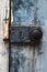 Old rusty doorknob and lock