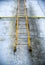 Old rusty fire exit ladder