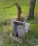 Old rusty hand pump