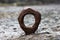 An old rusty iron ring