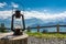 Old rusty lantern near camping place on Wildspitz peak in Switzerland