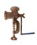 Old rusty meat grinder