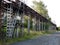 Old rusty oil pipes bridge