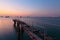 Old rusty pier on the island