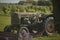 Old rusty and ruined agricultural tractor