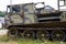 old rusty Soviet military tracked all-terrain vehicle