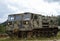 old rusty Soviet military tracked all-terrain vehicle