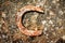 Old rusty talisman, a horseshoe is said to bring good luck