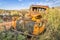 Old rusty towing truck at Colorado foothills