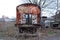 Old rusty train wagon