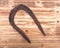 Old rusty vintage good luck horseshoe