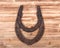 Old rusty vintage good luck horseshoe