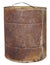 Old  rusty vintage metal can for  kerosene and gasoline  isolated