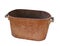 Old rusty washtub isolated.