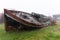 Old, rusty whaling ships and processing facilities at a now abandoned whaling station in Grytviken -on South Georgia island