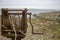 Old rusty winch for pulling boats out