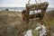 Old rusty winch for pulling boats out