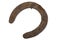 Old rusty and worn horseshoe