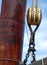 Old Sailing Ship Closeup Detail of Wooden Mast and Rigging