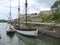 Old sailing ships in port