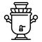 Old samovar icon, outline style