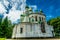 Old Sampson Church in the memorial complex Poltava Battle Field. Orthodox Christian church at the site of the victory of Peter the