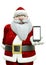 Old santa is offering a cellphone