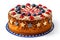 Old school cake, Lambeth style, with red, white and blue patriotic decor, Generative AI dessert