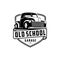 Old school garage truck logo vector