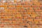 Old school texture - a retro wall built of red brick