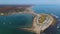 Old Scituate Light aerial view, Scituate, Massachusetts, USA