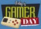 Old Screen, Calendar Ragged and Controller ready for Gamer Day, Vector Illustration