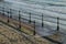 Old Seafront iron railings, View towards Scarborough