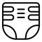 Old senior diaper icon outline vector. Slender elastic