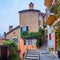 Old shabby houses in Gandria village, Switzerland