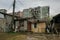 Old shabby houses in the slum district