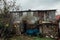 Old shabby houses in the slum district