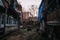 Old shabby houses in the slum district of Tbilisi