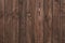 Old shabby wooden fence. Abstract pattern texture background. Brown faded boards. Oak bars, logs. Wood surface. Vertical stripes t