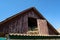 Old shed for hay storage located in the village