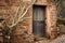 Old shed with sandstone facade