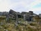 Old sheep shelter on moorland