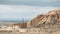 Old sheepfold at Bardenas Reales semi-desert under a blue cloudy surrounded by rock formations