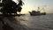 Old ship on the Mighty Essequibo River in Guyana