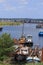 Old ships in dutch harbor in Arnhem