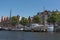 Old ships in the museum harbor to luÌˆbeck on wenditzufer, untertrave, lubeck, germany