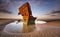 An old shipwreck boat abandoned stand on beach