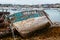 Old shipwreck in boat cemetery in Camaret-sur-mer