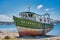 Old shipwreck in Camaret-sur-Mer on a summer day