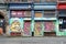 Old shops with painted shutters